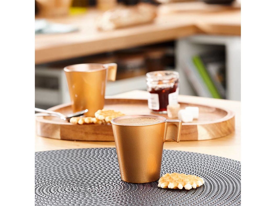CHÁVENA DE CAFÉ FLASHY LUMINARC DOURADO 8CL