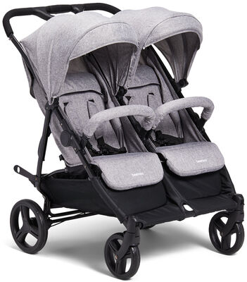 Beemoo Twin Shopper Søsken- & Tvillingvogn, Grey Mélange