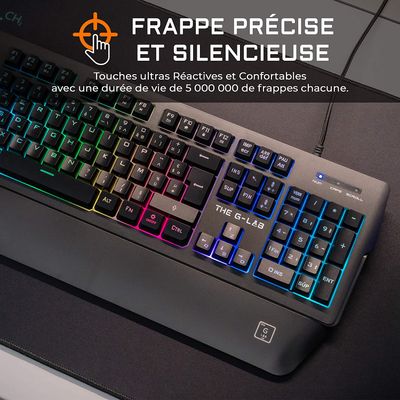 The G-Lab KEYZ PALLADIUM - Clavier filaire rétro-éclairé