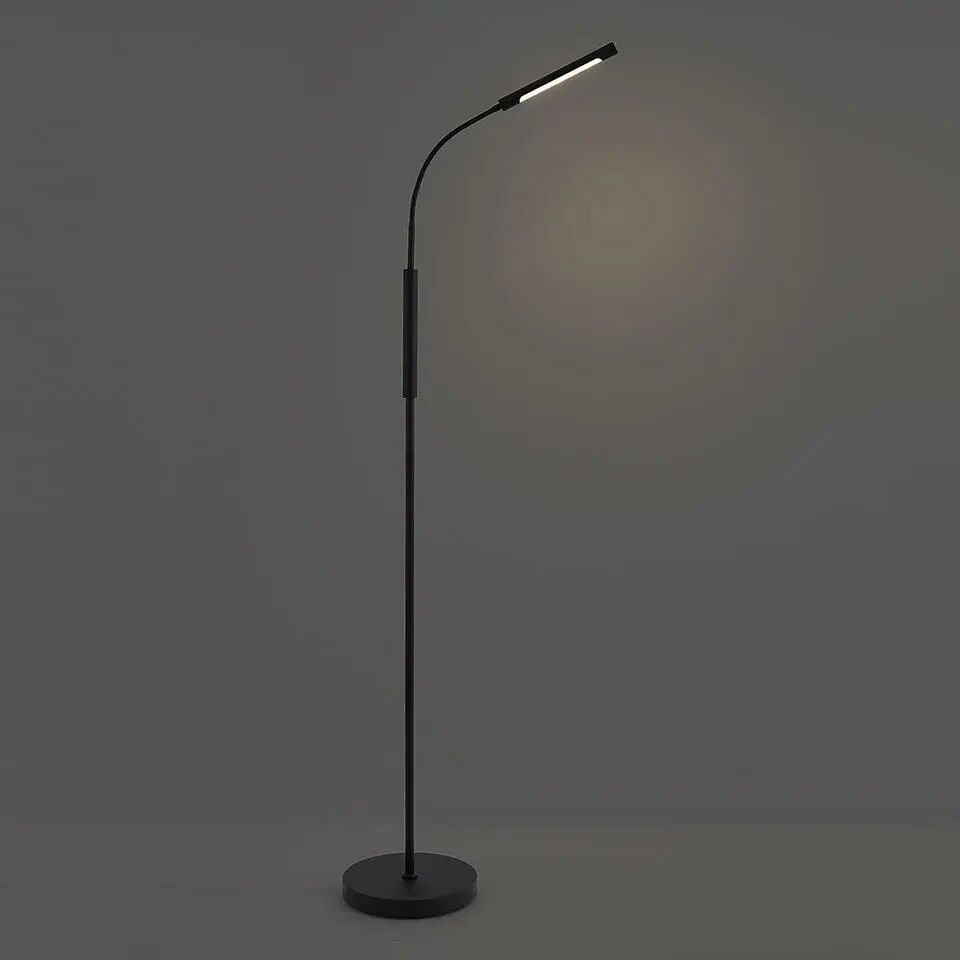 Qazqa vloerlampen statler zwart geïntegreerde led