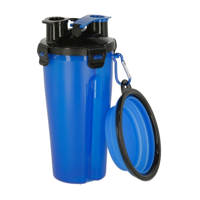 Hundezubehör - Futter- und Wasserbehälter - blau