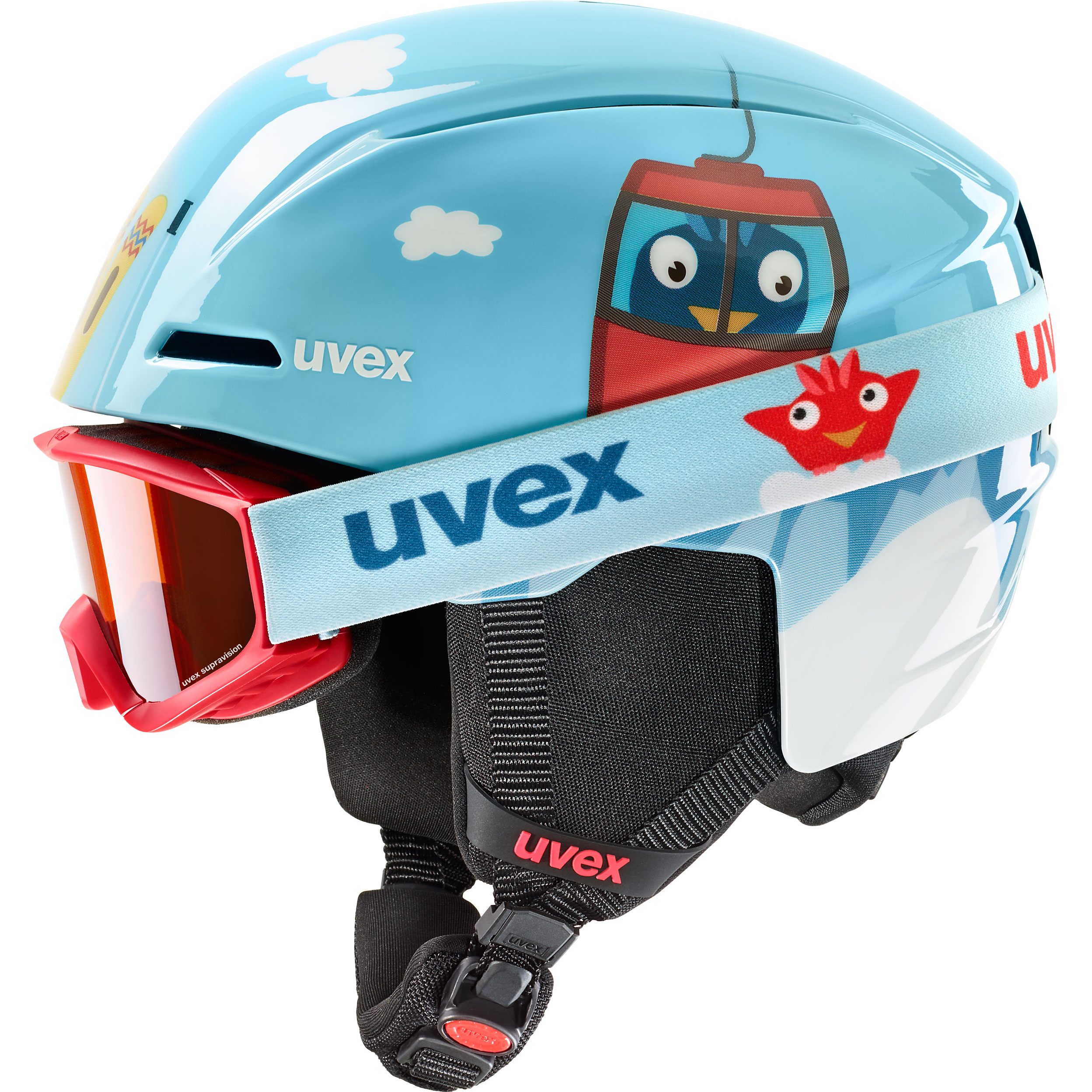 Uvex viti set Visierhelm Kinder light blue birdy