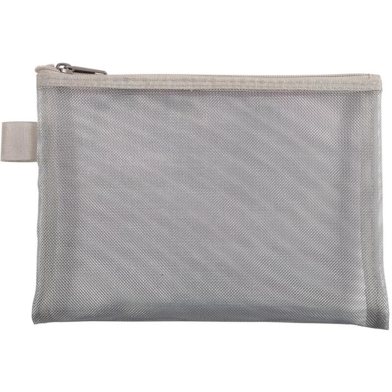 Pochette zip nylon argent - Argent