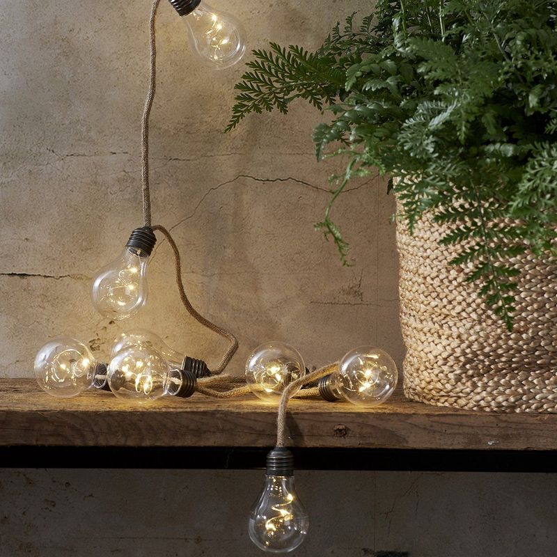 Star Trading LED-Kerstverlichting - 2,55M - Batterij - Warmwit - Jute Touw