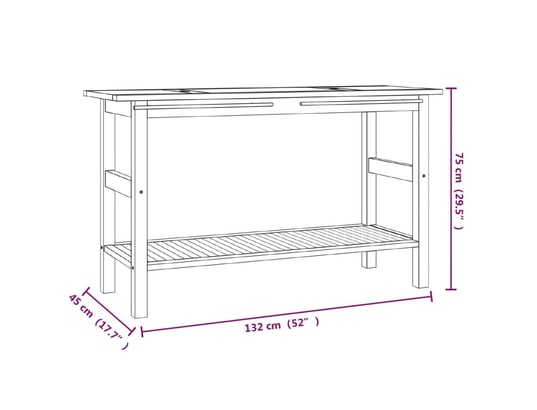 VIDAXL - Armoire de salle de bain et lavabos en marbre crème teck mas...