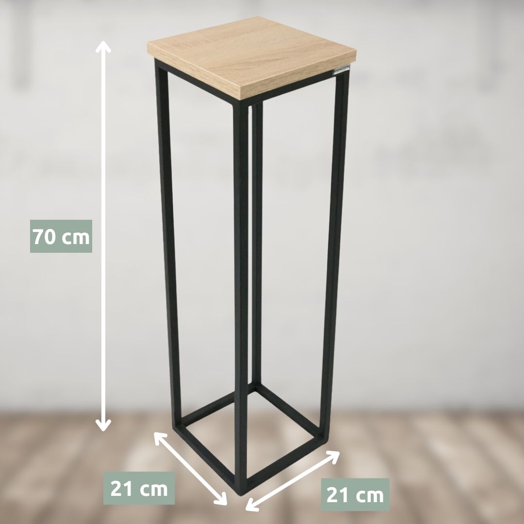 holz4home® Blumenständer | Dekoständer Sonoma Eiche | 50 cm