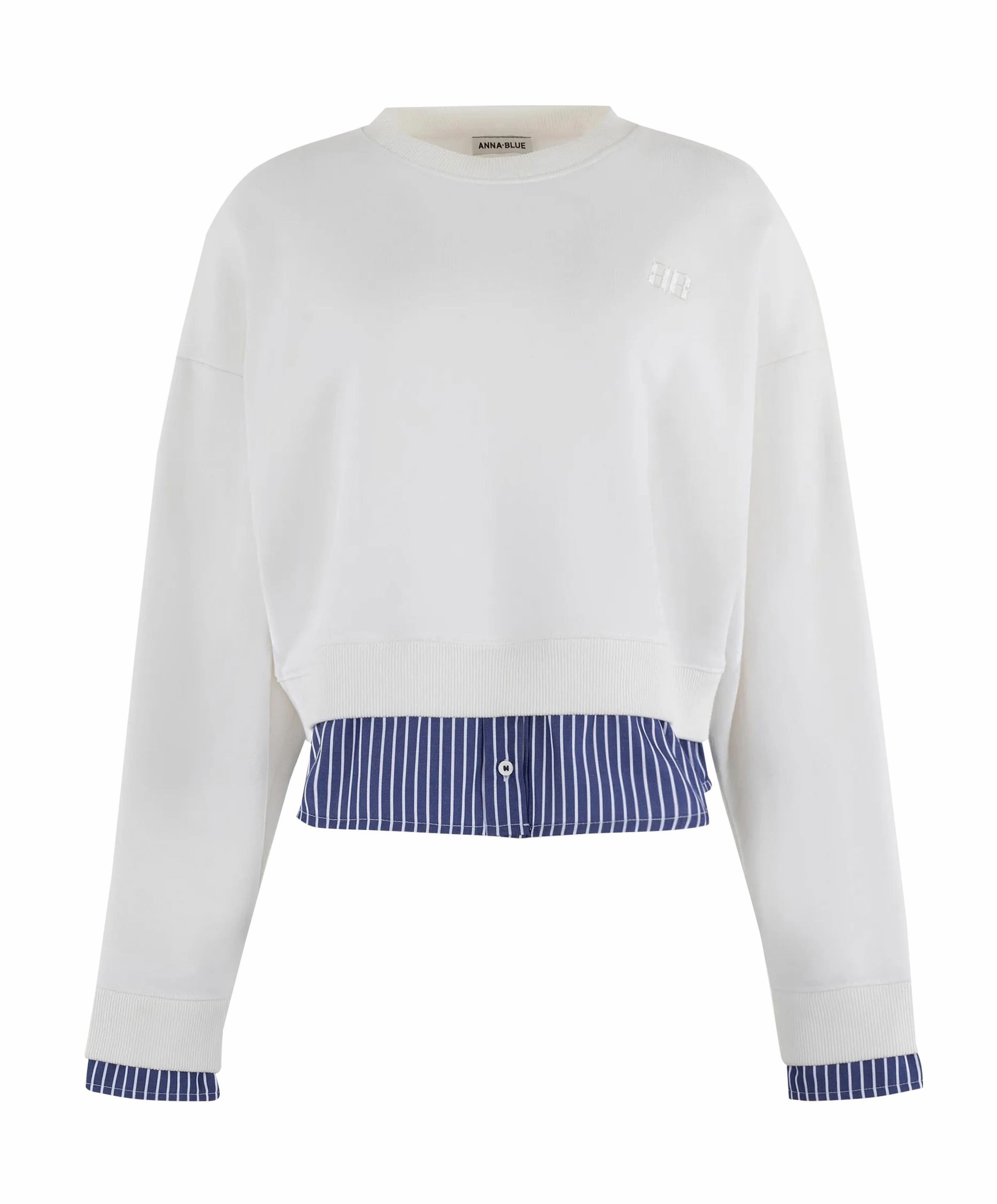 Anna Blue Dames sweater ecru