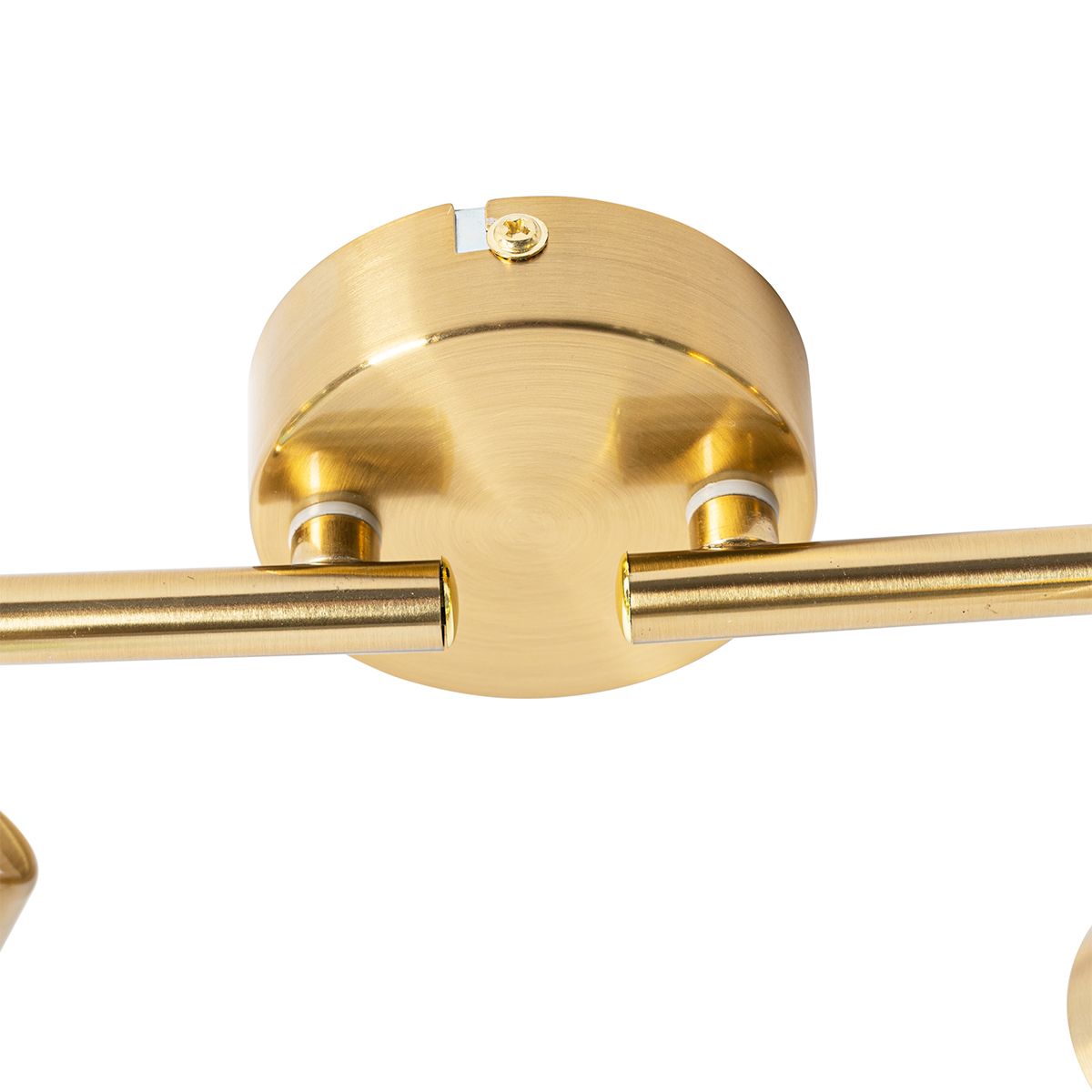 Art Deco spot goud met roze glas 4-lichts - Vidro