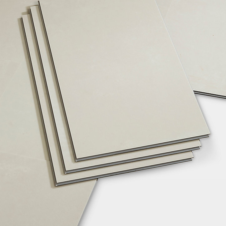 Dalle PVC clipsable Gospel béton gris moyen 30 x 60 cm GoodHome (vendue au carton)