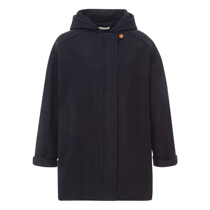 Sessùn Manteau Nu Nana Drap de Laine Recyclée | Bleu marine