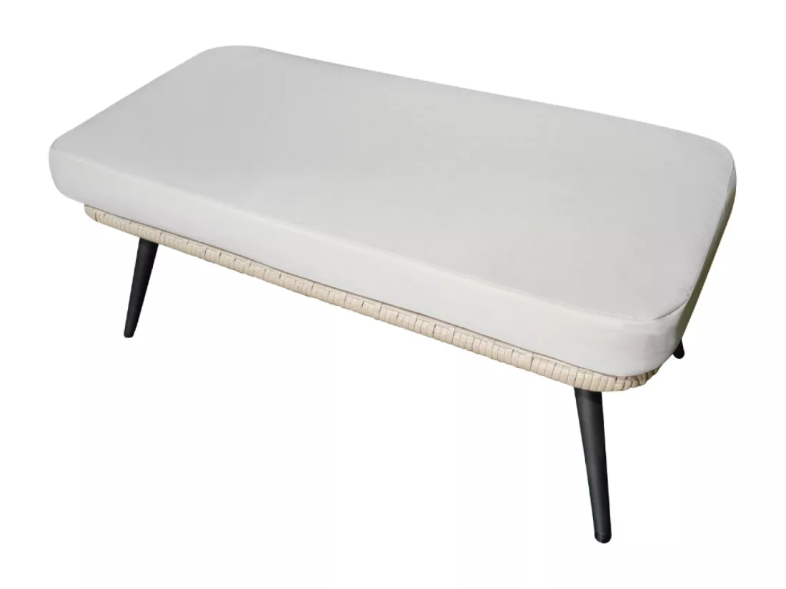 Repose-pieds extérieur avec coussin beige Fiorentino
