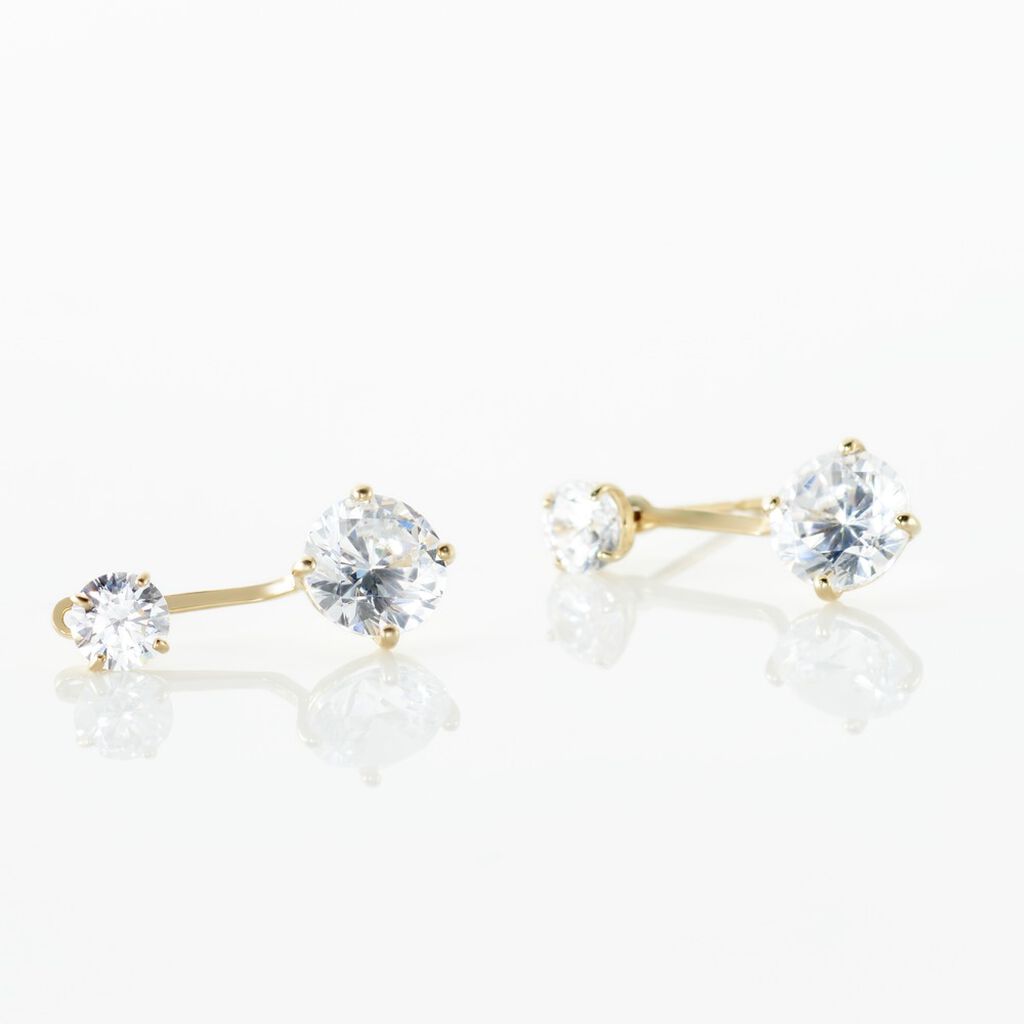 Bijoux D'oreilles Or Jaune Nerius Oxyde