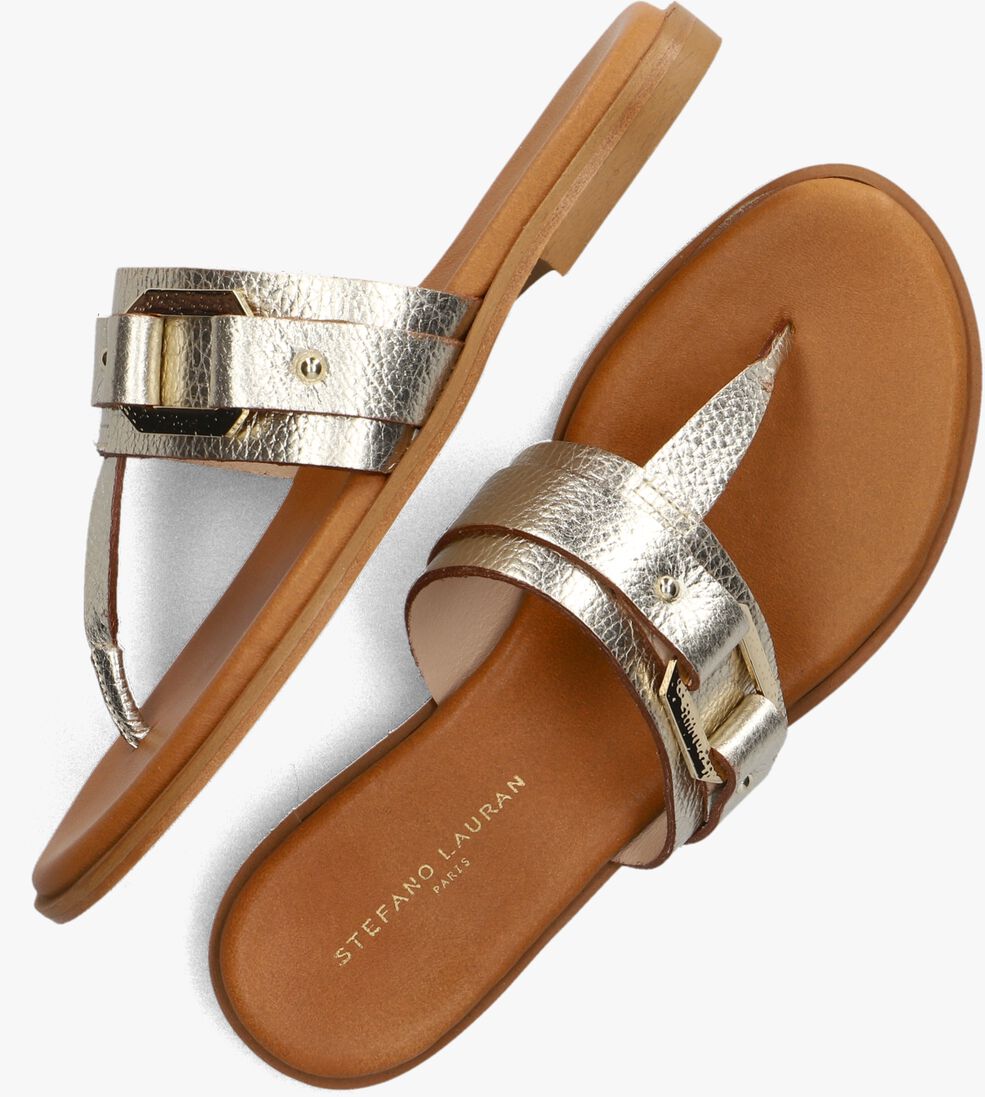 gouden stefano lauran teenslippers met teenslipper