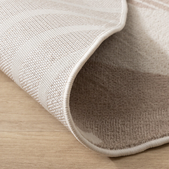 Rond Japandi vloerkleed - Aurora Shapes Beige