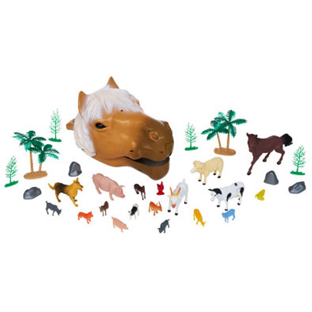Tête de cheval + 20 figurines