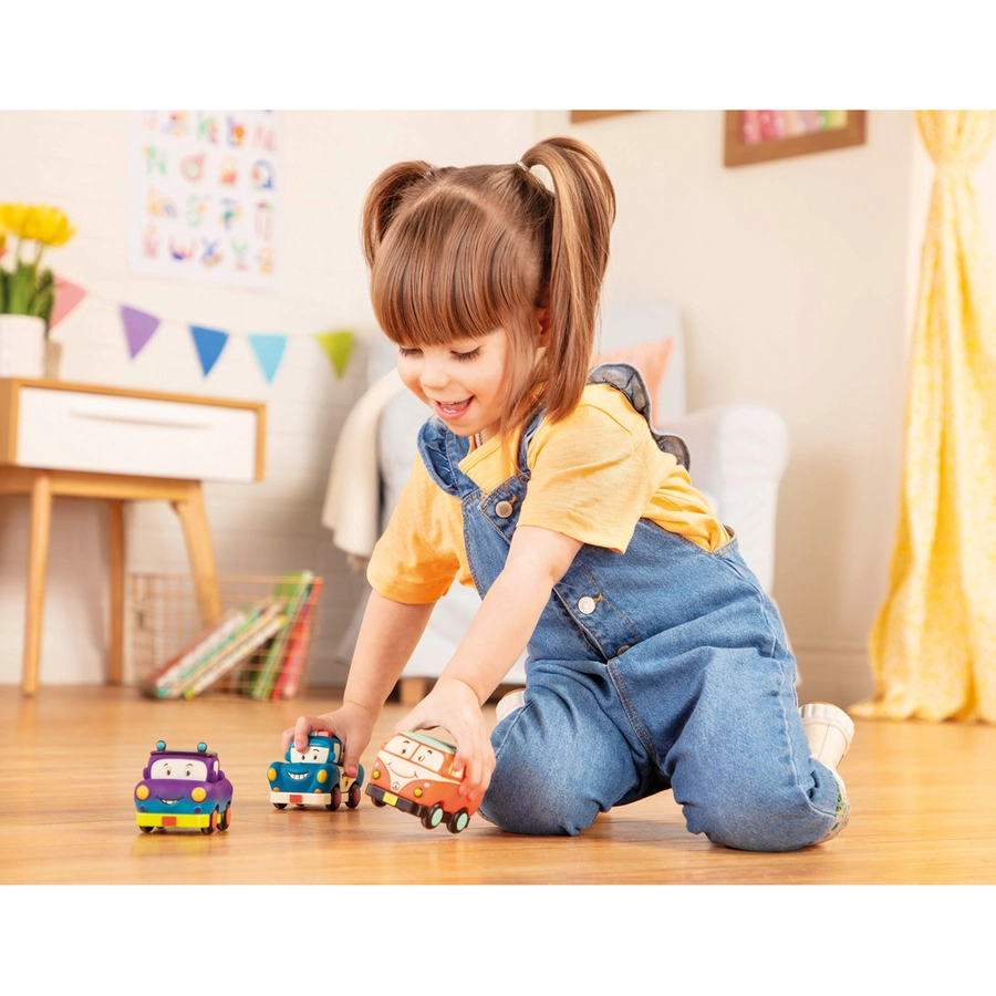 B.TOYS B. Mini Wheee-ls Aufziehbare Fahrzeuge Set 2 Mehrfarbig