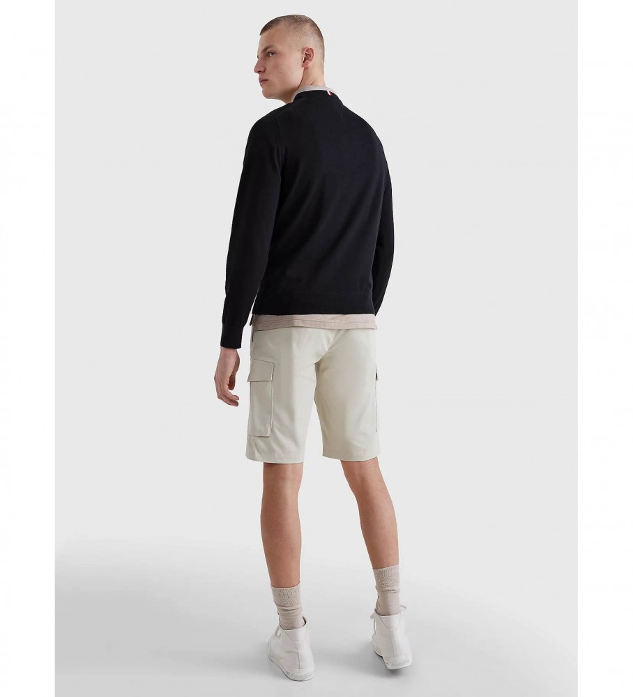 Suéter Tommy Hilfiger 1985 com gola redonda, preto