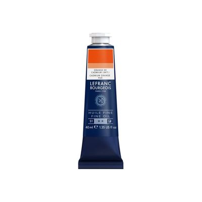 Lefranc Bourgeois - Peinture à l'huile - teinte orange de cadmium - semi-opaque - fine - 40 ml