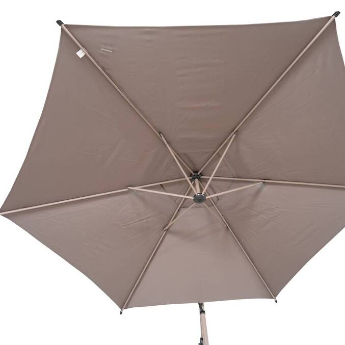 Parasol déporté rond MANOA Café