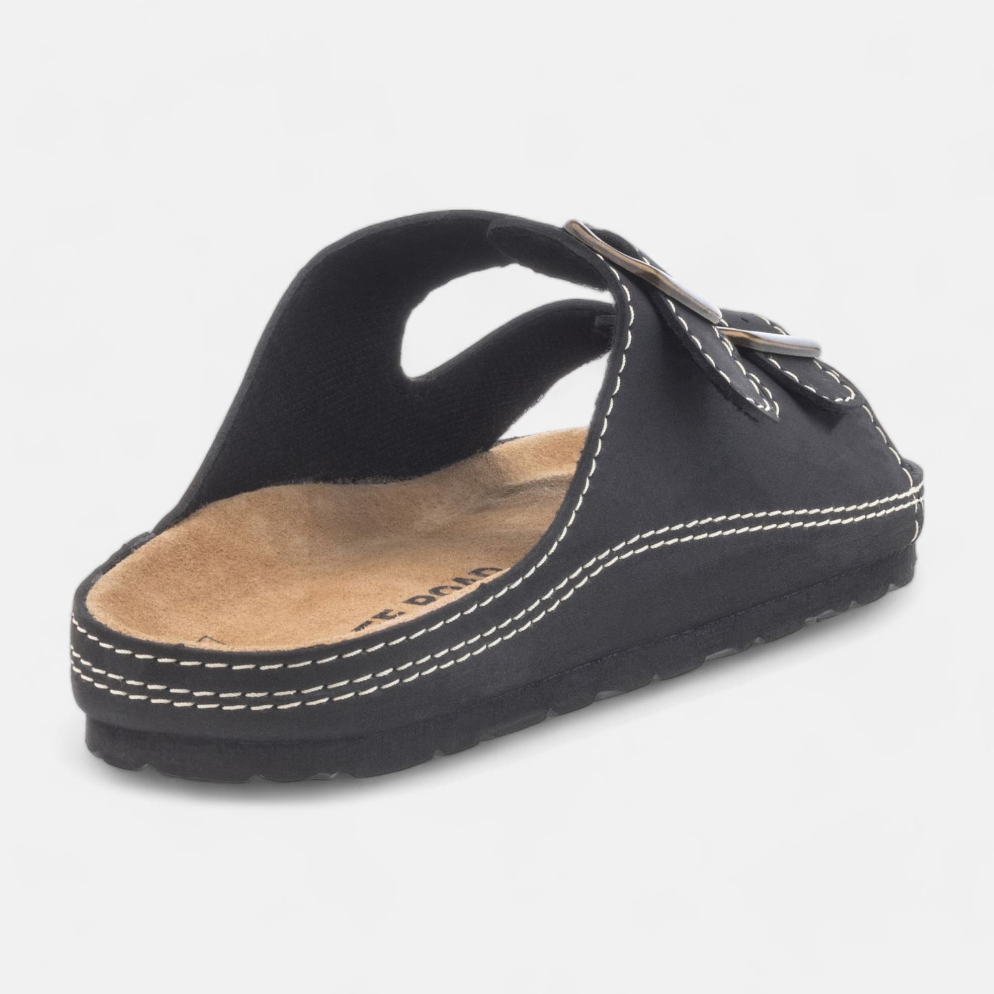 Mules semelle liège Homme noir