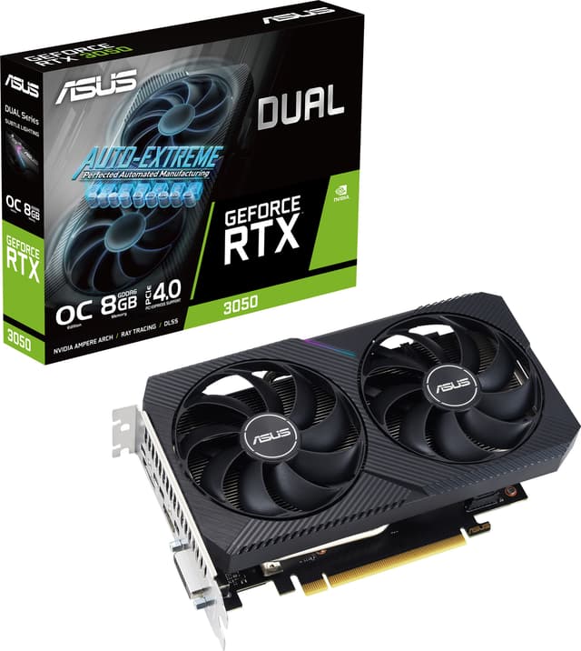 ASUS GeForce RTX 3050 DUAL OC V2 graphics card (8 GB GDDR6)