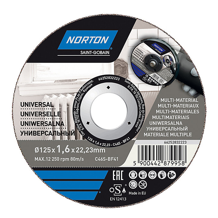 Disque de coupe multi Norton 125x1,6x22,2 mm