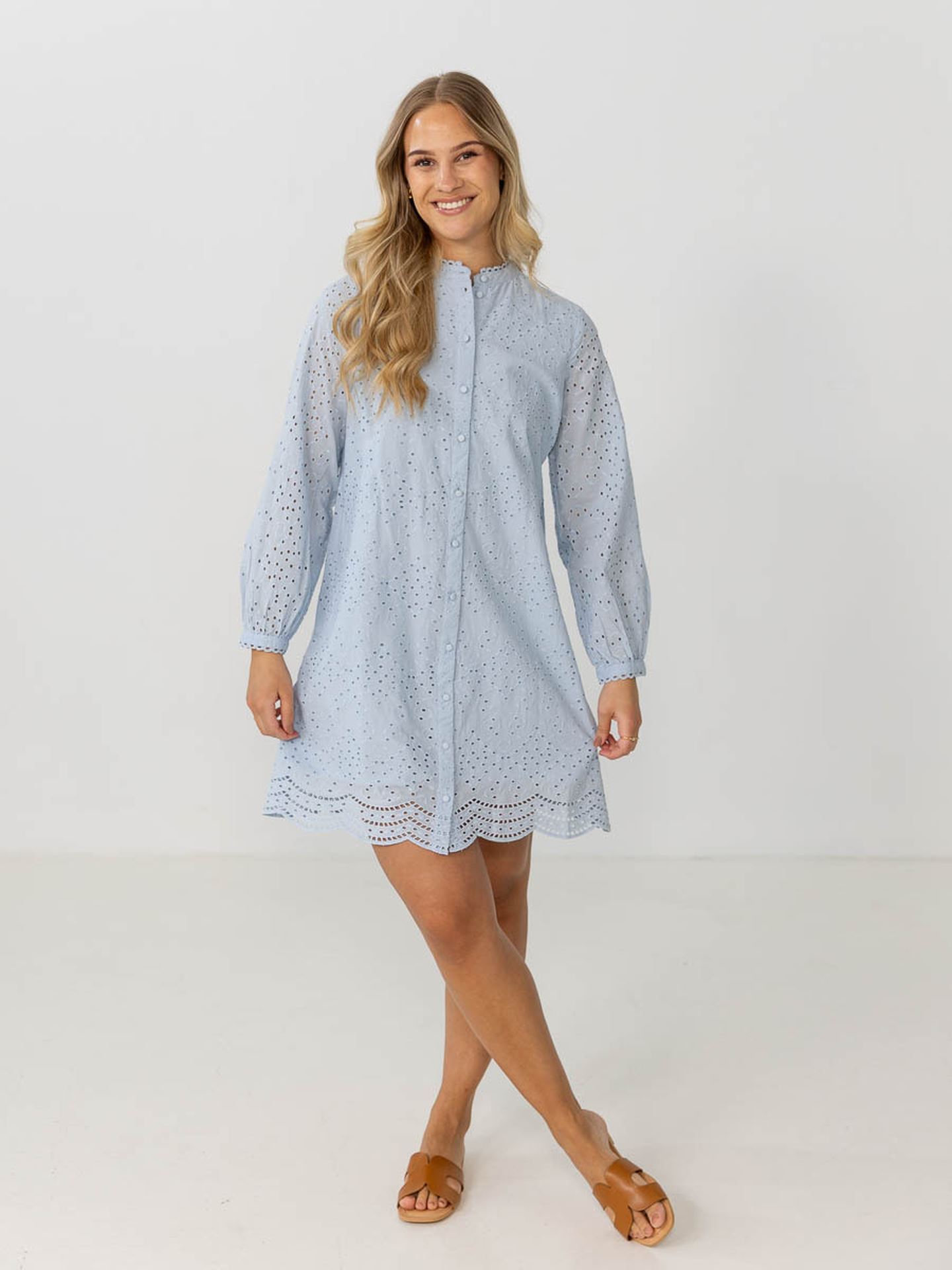 Tatiana Long Sleeve Short Embr Dress