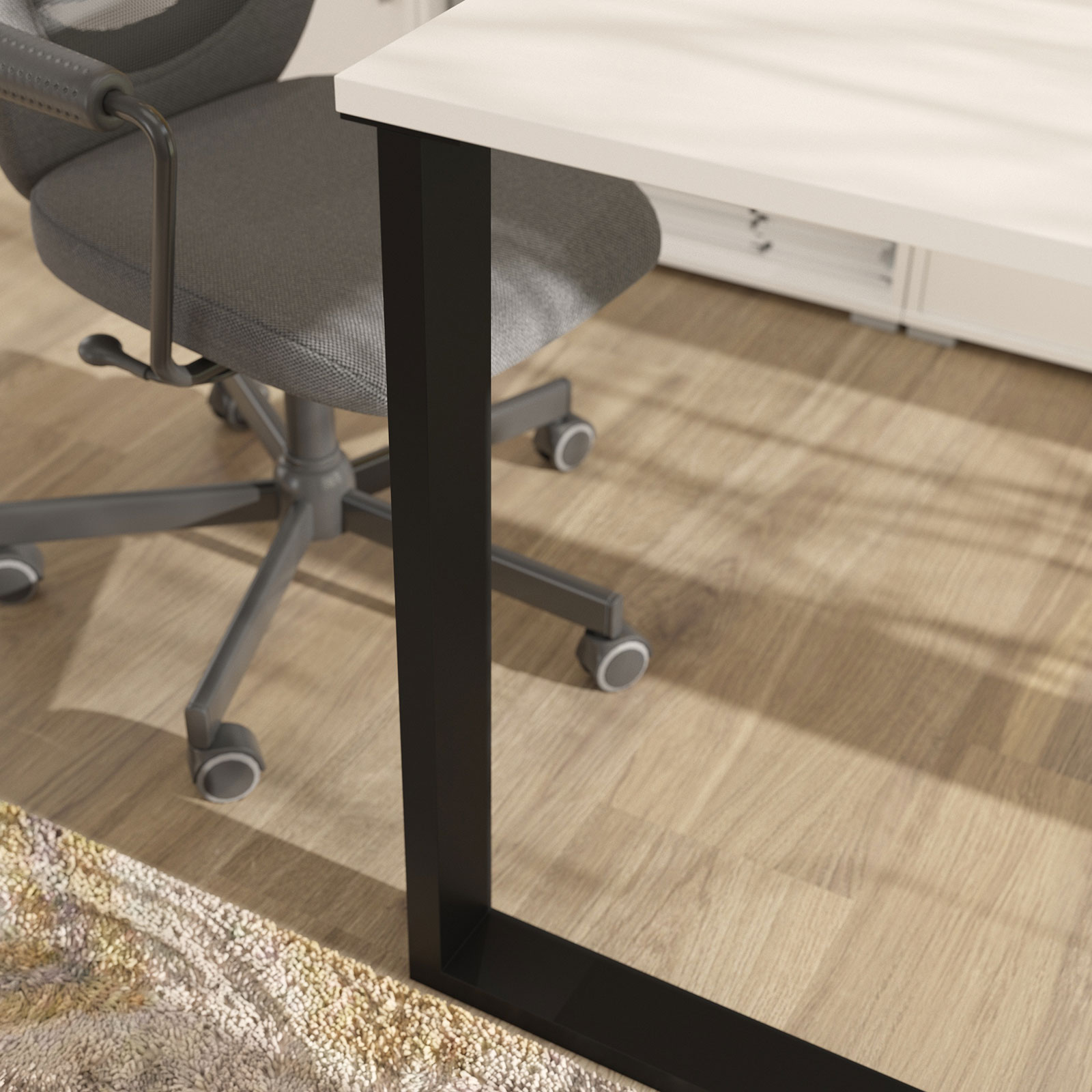 Schreibtischgestell MOVER - schwarz - U-Form