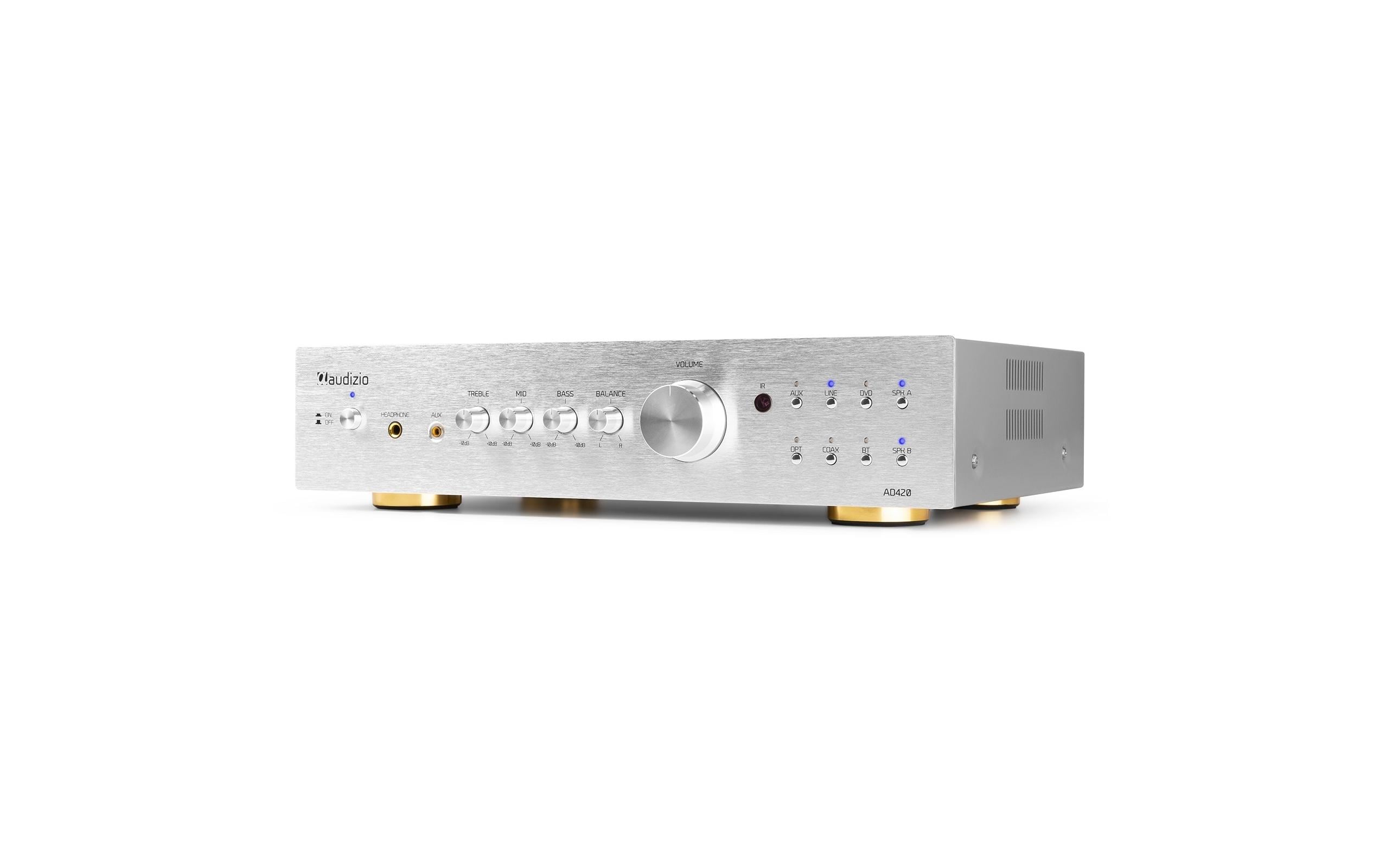 Stereo-Verstärker AD420A Silber<br>Vielseitiger 4-Kanal-Verstärker mit grosser Funktionalität