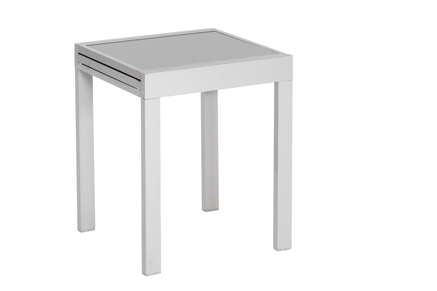 Balkon uitschuifbare tafel, 65 (130) x 65 cm, zilver