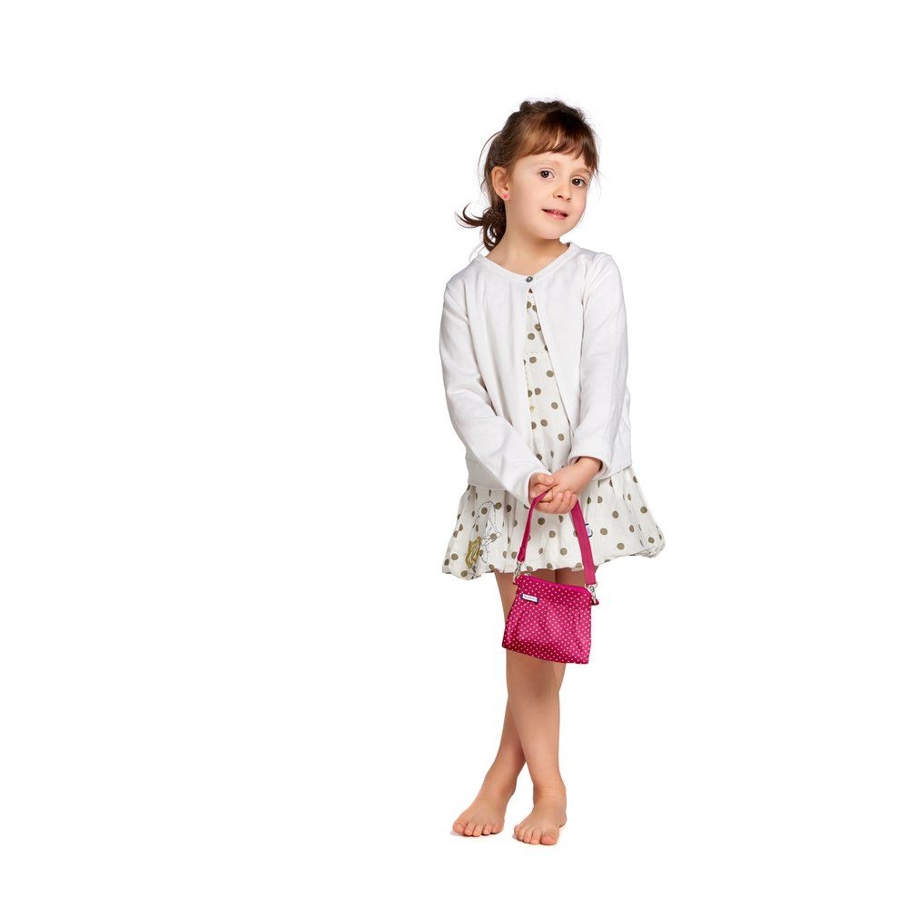 Mini Pochette Plissée Etoile Or Fuchsia