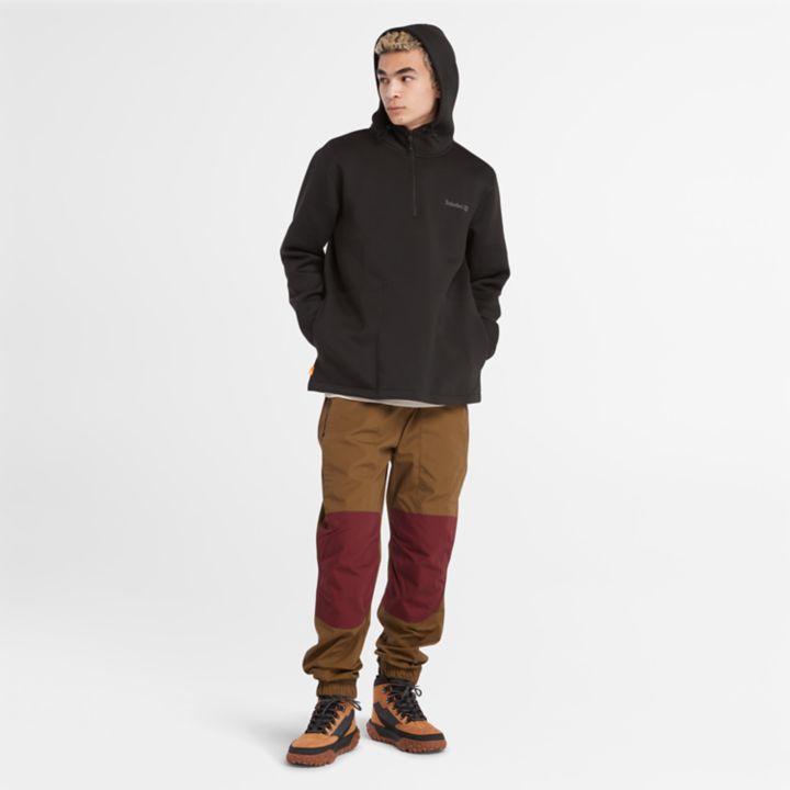 Moletom com capuz anti-UV masculino na cor preta