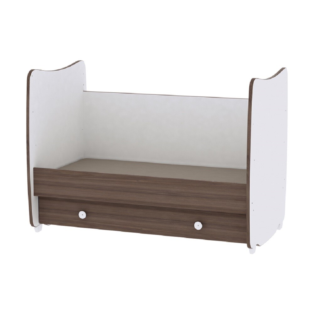 Lorelli Babybett Dream 70 x 140 cm umbaubar Kinderbett Schaukelbett Schreibtisch in weiß