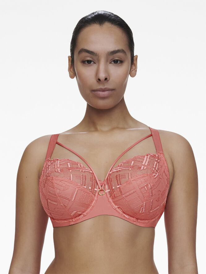 Chantelle Graphic Support Very Covering Underwired Lyserød