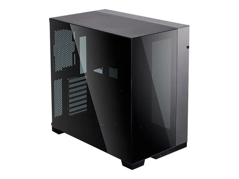 Lian Li O11 Dynamic Evo - Mid tower - udvidet ATX - sidepanel med vindue (hærdet glas) - ingen strømforsyning - havnegrå - USB/Lyd