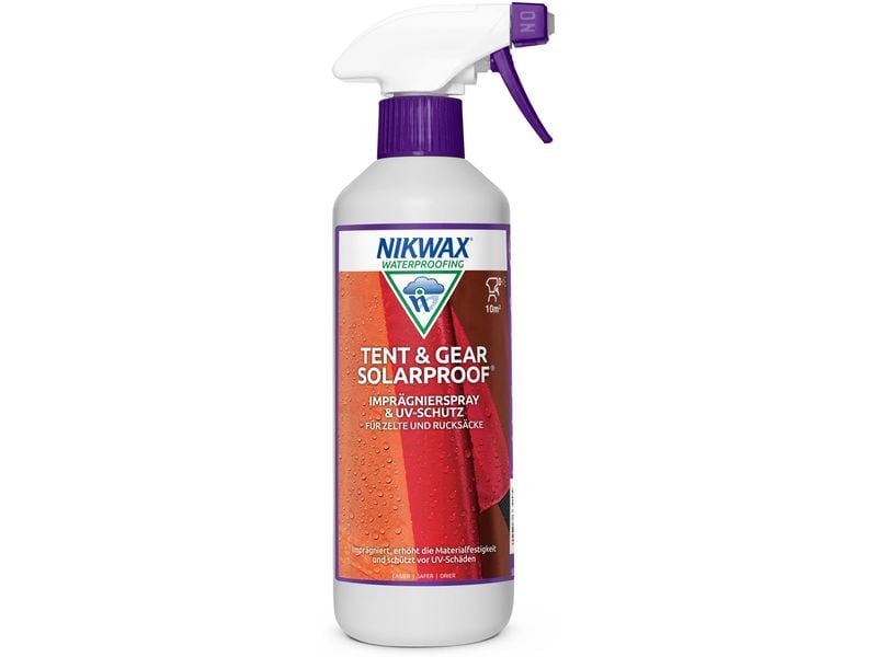 NIKWAX Imprägniermittel Tent&Gear Solarproof 500 ml Imprägnierung und UV-Schutz für Zelte und Rucksäcke