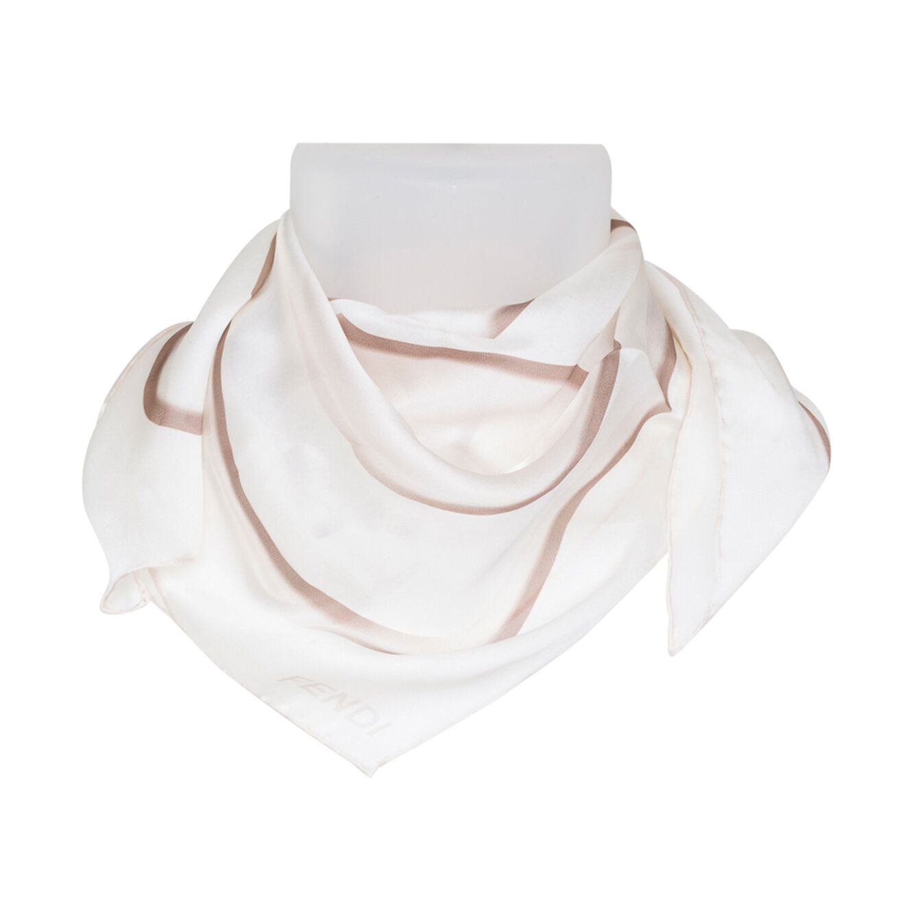 Fendi Foulard fendi en Soie blanc Parfait état - 58x58 cm