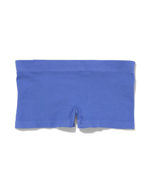 boxer femme sans couture côtelé bleu cobalt