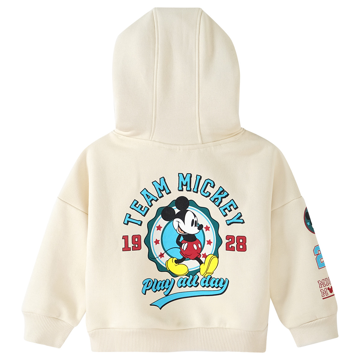 Topolino Micky Maus Hoodie im College-Style cremeweiss