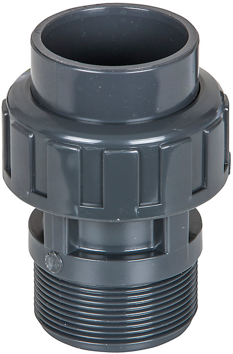 Raccord PVC GRE en 3 parties Ø50 macho 2