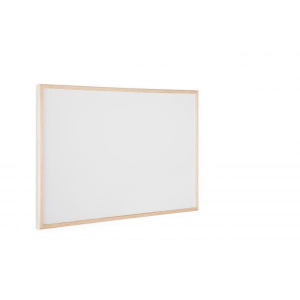 Bi-office Basic Quadro Branco Magnético 120 x 90 cm com Superfície em Aço Lacado, Moldura em Pinho