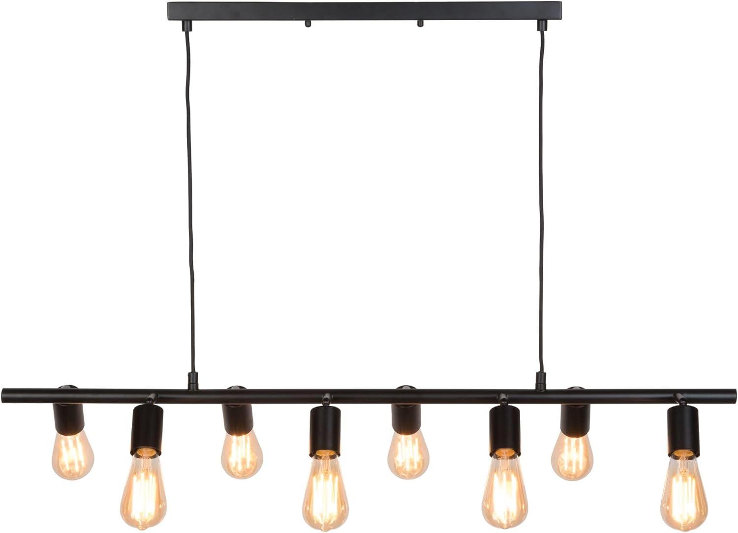 it's about RoMi Hängeleuchte Miami - Schwarz - 105x15x9cm - 8L - Andere - Metall - Hängelampe & Pendellampe - Lampe Wohnzimmer & Schlafzimmer - Pendelleuchte Esstisch