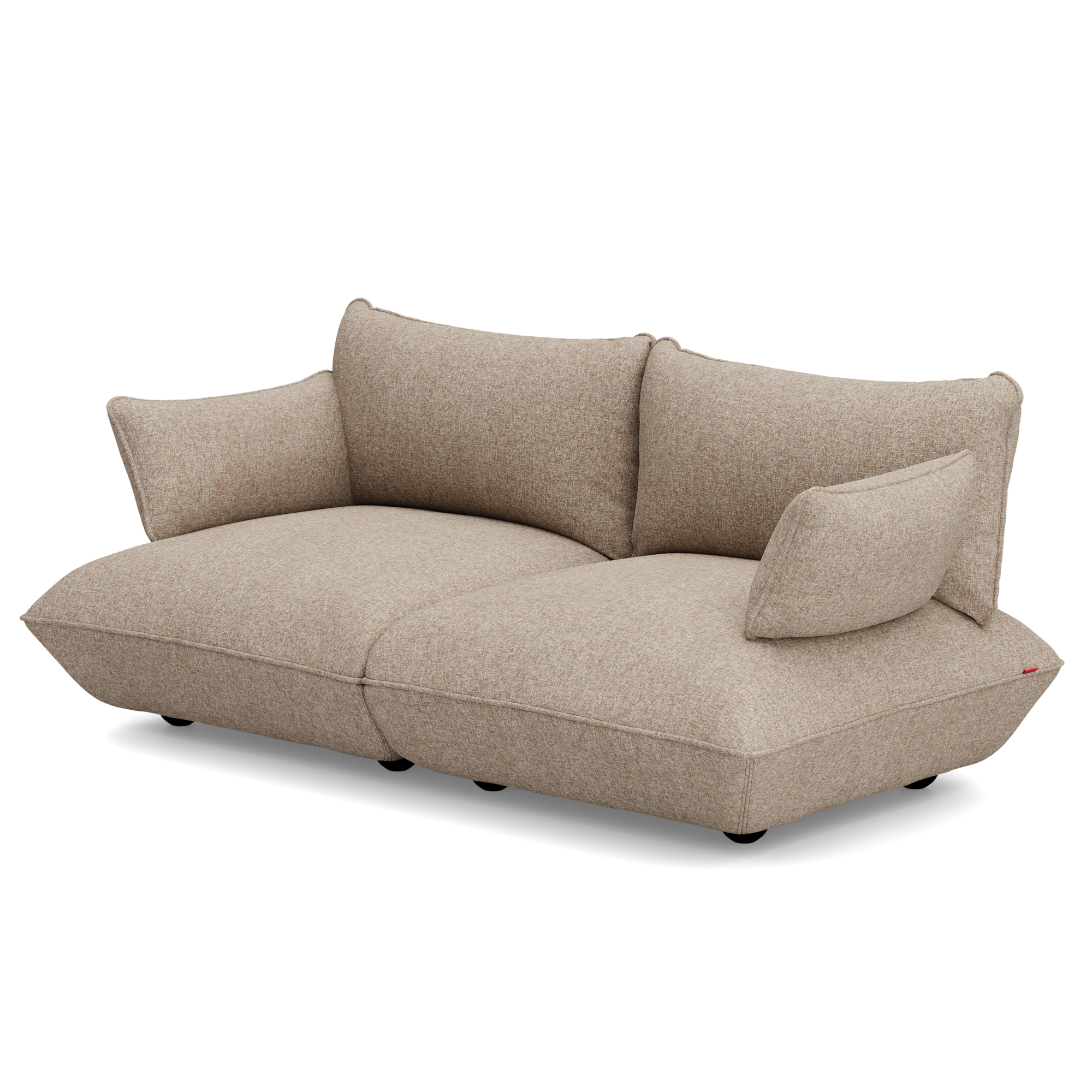 2-zitsbank Sumo boucle recycled brown melange