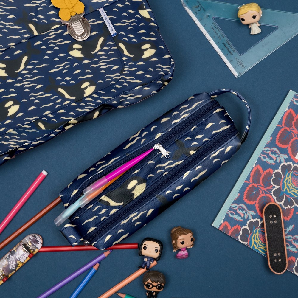 Trousse Double Compartiment Orque Bleue