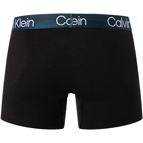 Calvin Klein Jeans - Paquete De 3 Calzoncillos Bóxer De Estructura Moderna Negro