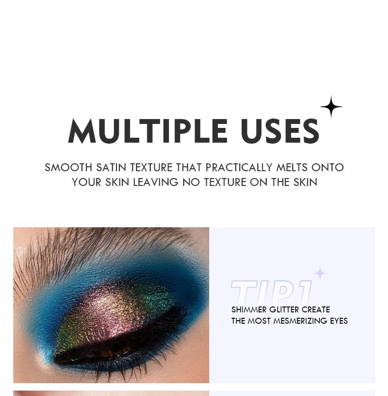 Pudaier - Multi-Chrome Liquid Shimmer Eyeshadow - 19 kleuren