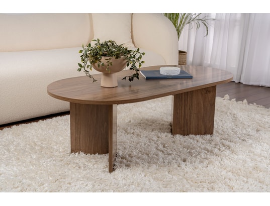 CONCEPT1 - Table basse Sable noyer 119 x 60 x h40cm