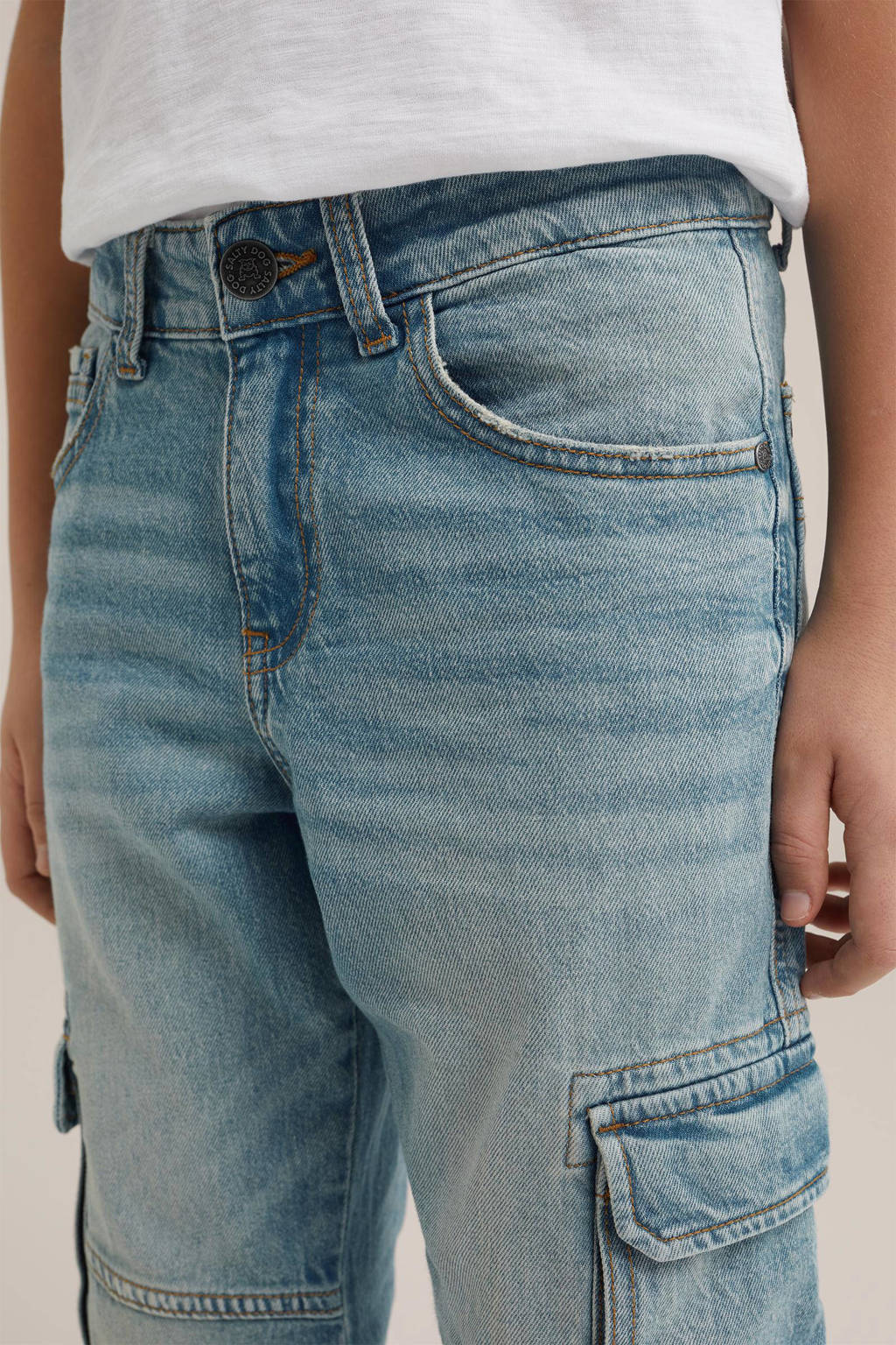 WE Fashion regular fit jeans bleached denim