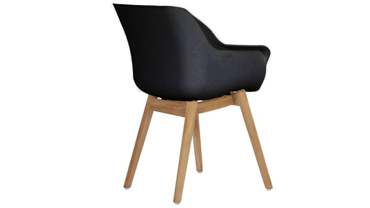 Tuinstoel Carbon Black 11.688.408 Sophie Teak B62 x D59 x H84 cm