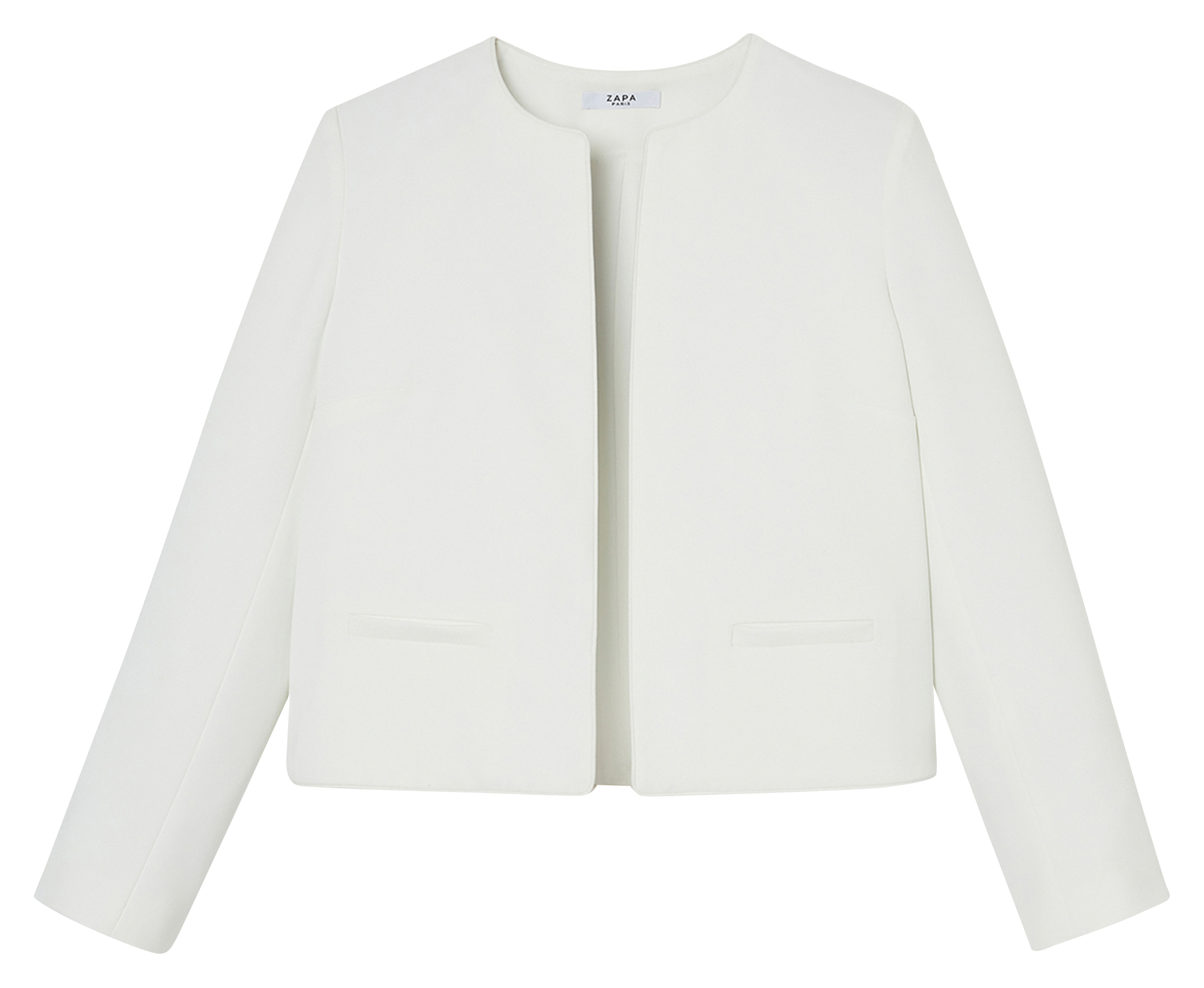 VINCENZO - Veste courte col rond| Blanc